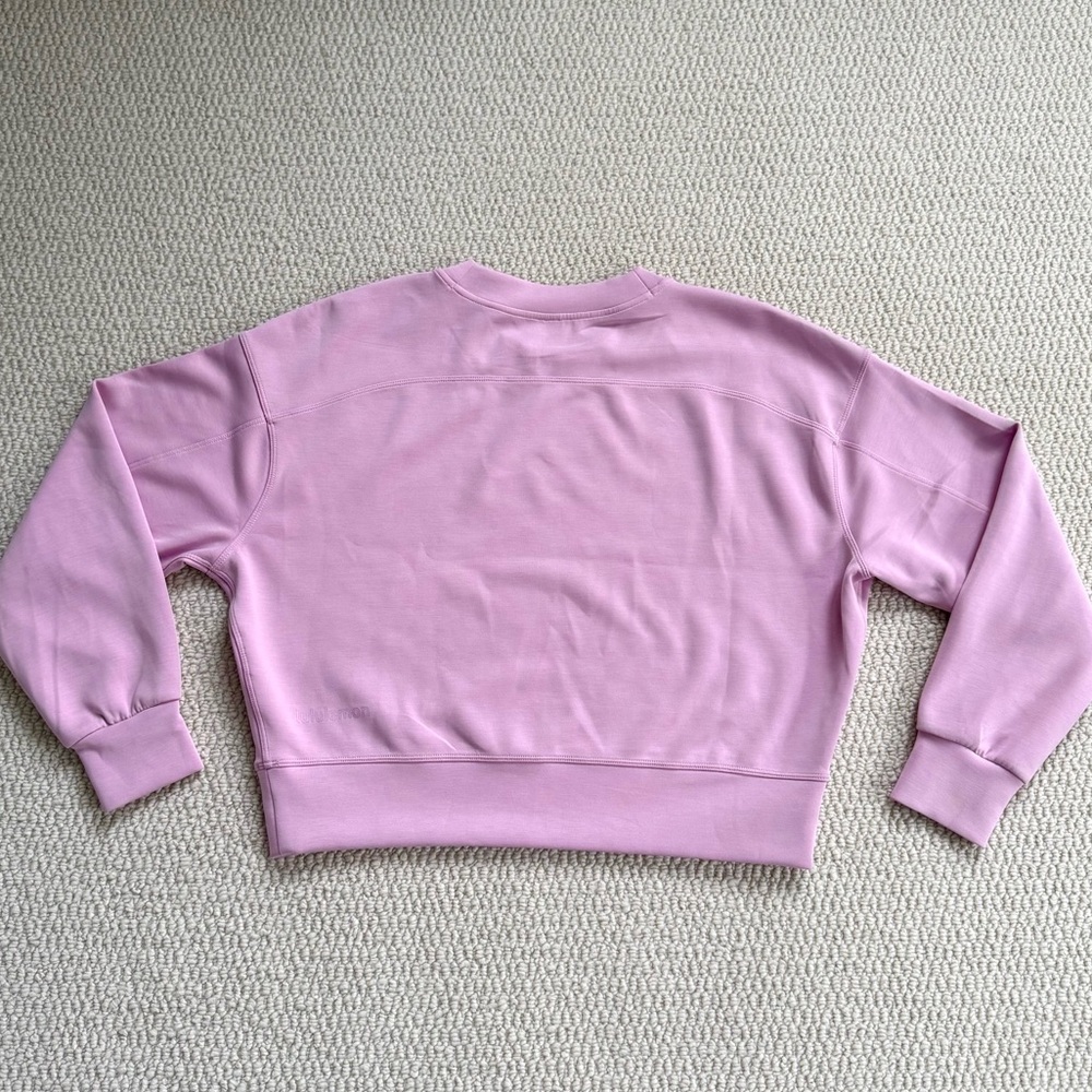 Lululemon Softstreme Perfectly Oversized Cropped Crew in Pink - Size 4 - Picture 7 of 8